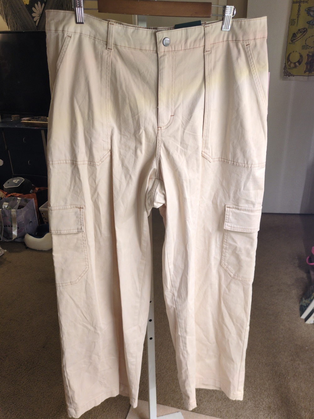 wild fable Wide Leg Cargo Pants in Cream